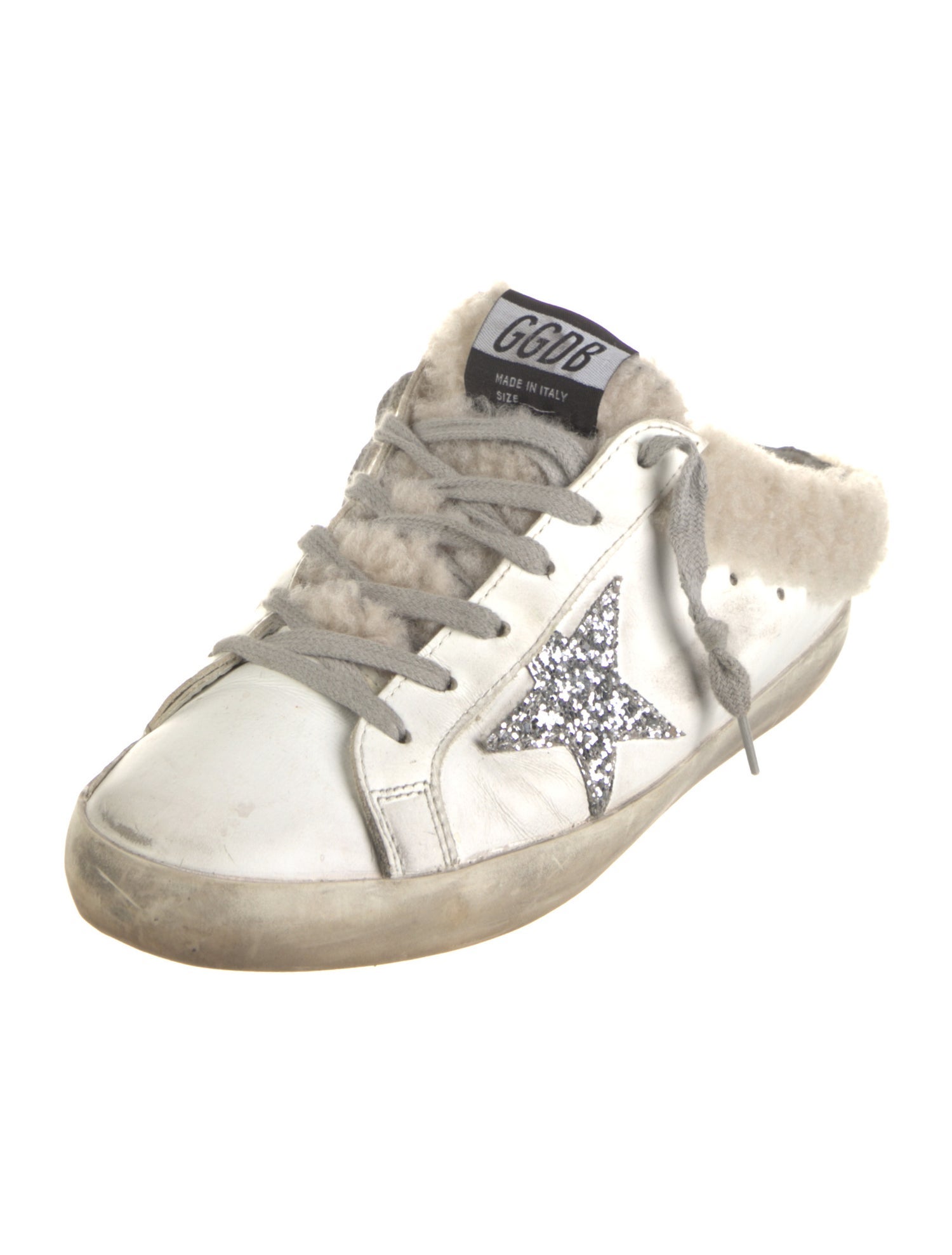 Golden Goose Leather Animal Print Sneakers