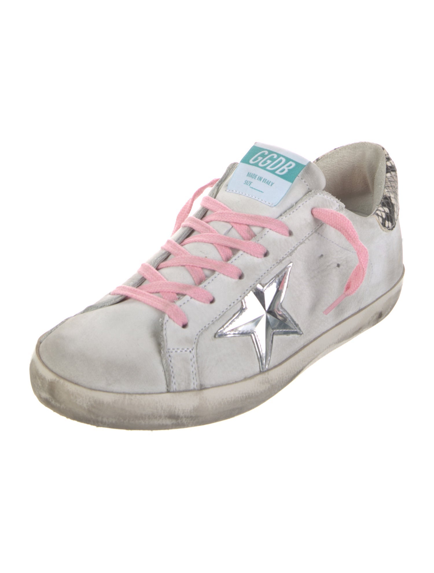 Golden Goose Leather Distressed Accents Sneakers