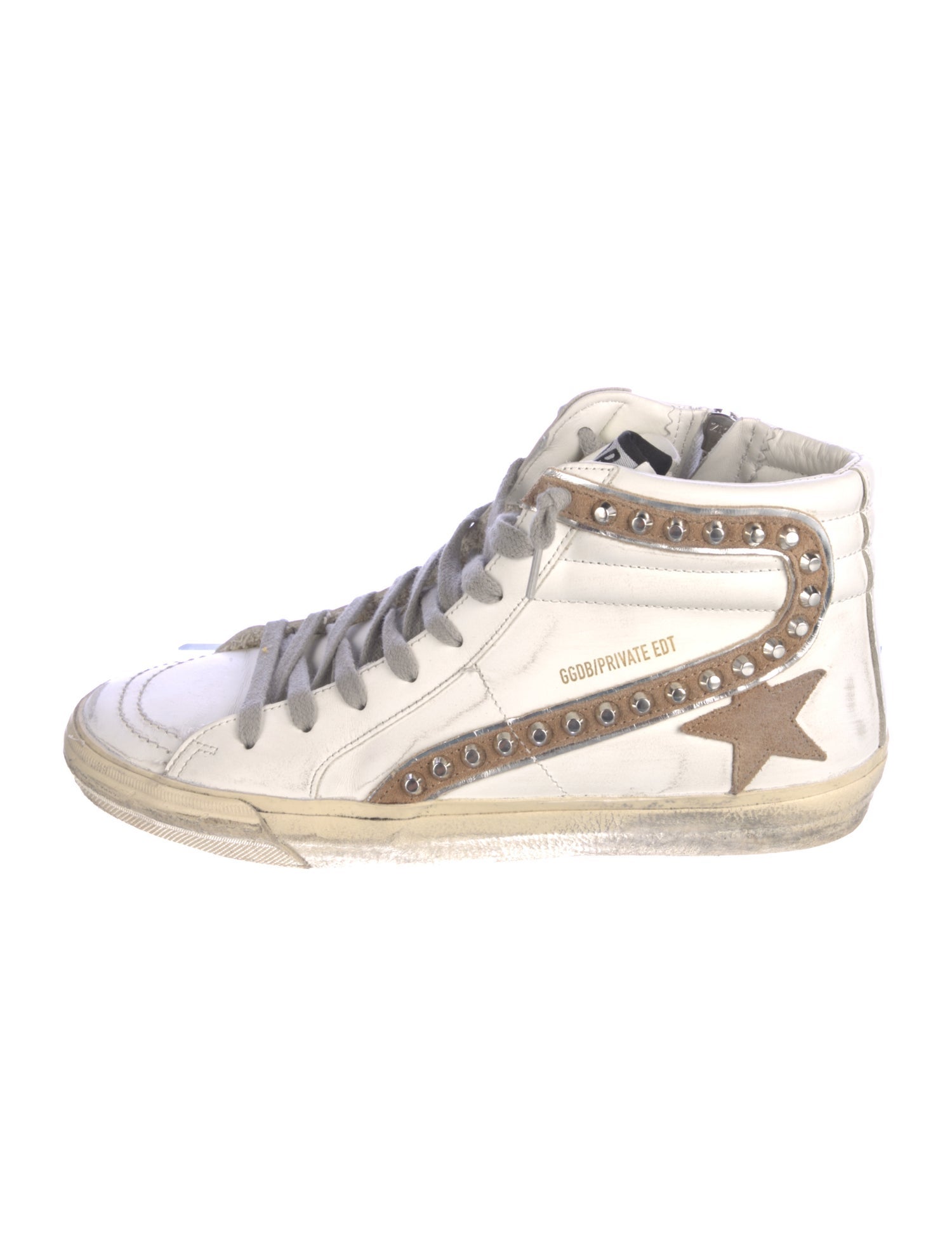 Golden Goose Leather Printed Sneakers