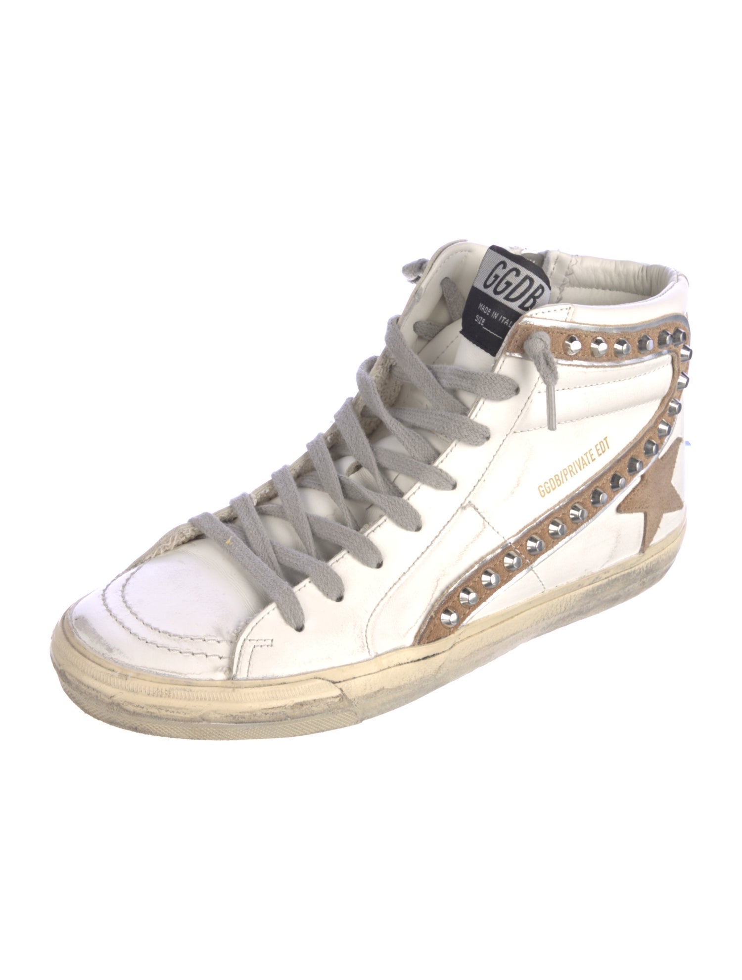Golden Goose Leather Printed Sneakers