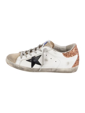 Golden Goose Leather Colorblock Pattern Sneakers