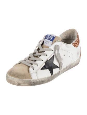 Golden Goose Leather Colorblock Pattern Sneakers