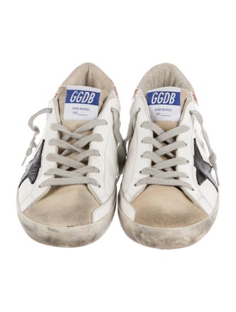 Golden Goose Leather Colorblock Pattern Sneakers
