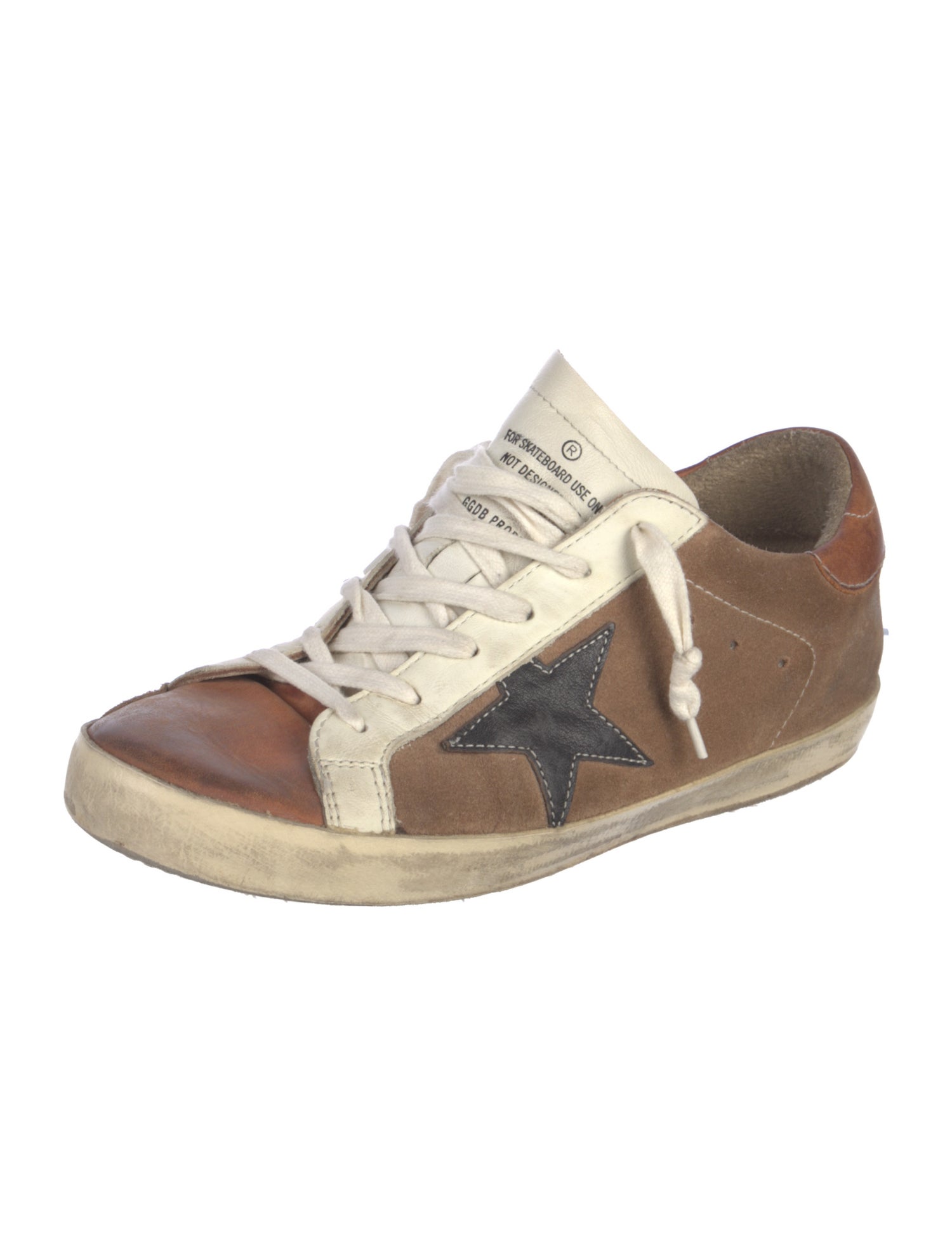 Golden Goose Suede Colorblock Pattern Sneakers