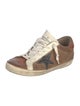 Golden Goose Suede Colorblock Pattern Sneakers