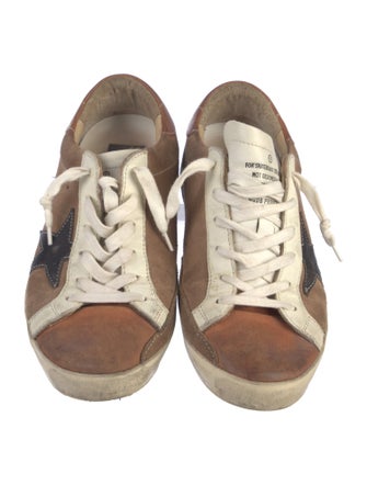 Golden Goose Suede Colorblock Pattern Sneakers