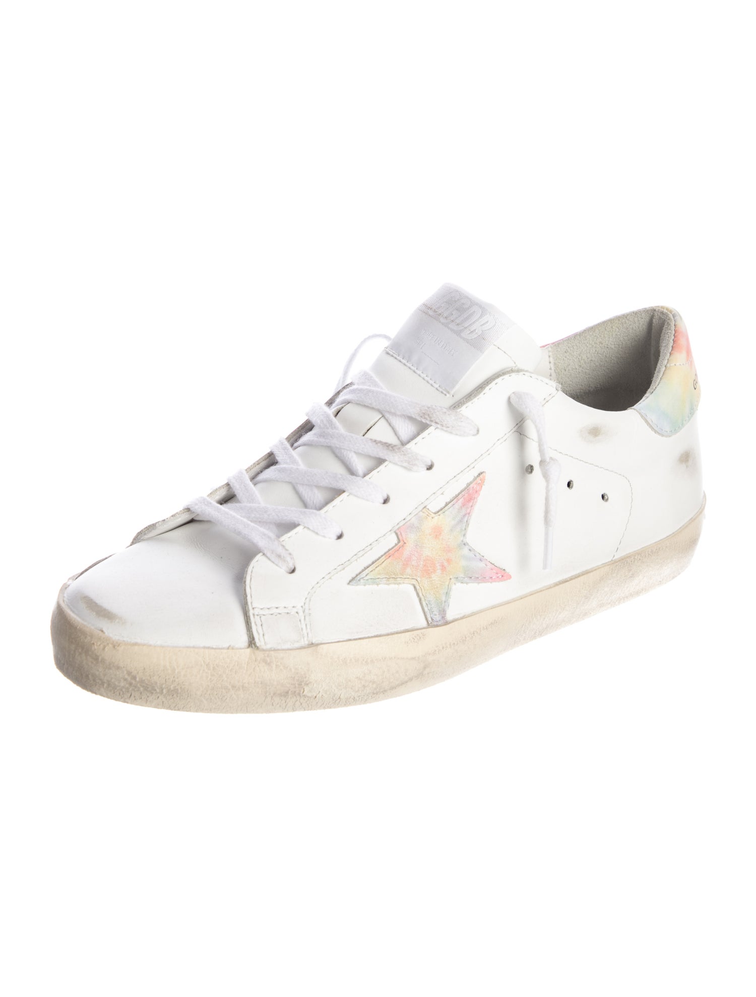 Golden Goose Leather Printed Sneakers