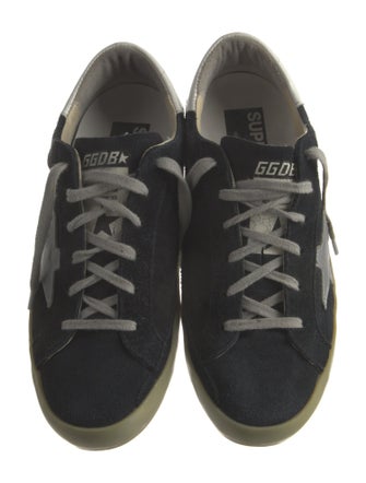 Golden Goose Suede Colorblock Pattern Sneakers