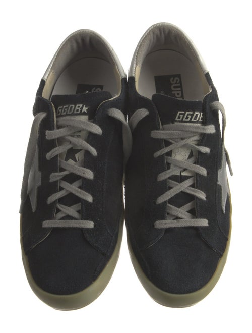 Golden Goose Suede Colorblock Pattern Sneakers