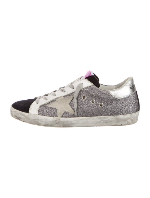 Golden Goose Glitter Colorblock Pattern Sneakers