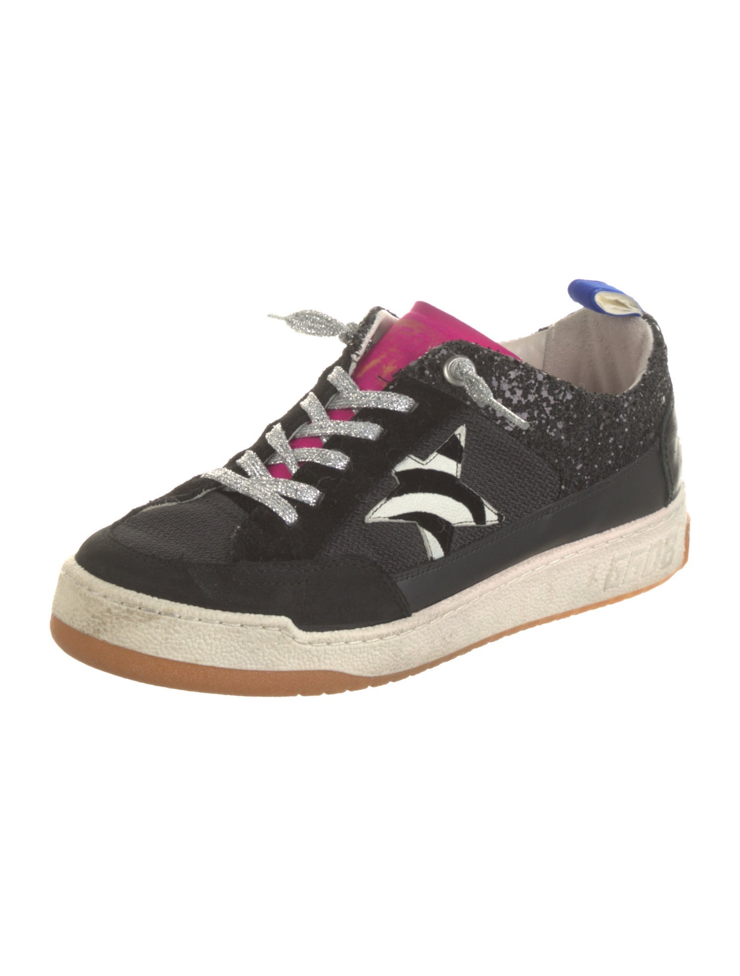 Golden Goose Suede Glitter Accents Sneakers
