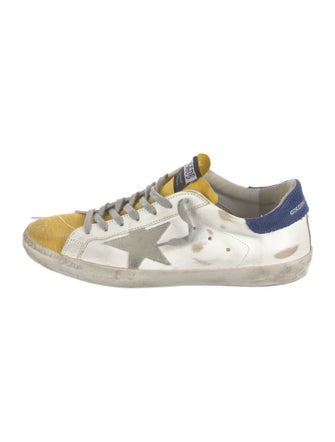 Golden Goose Leather Colorblock Pattern Sneakers