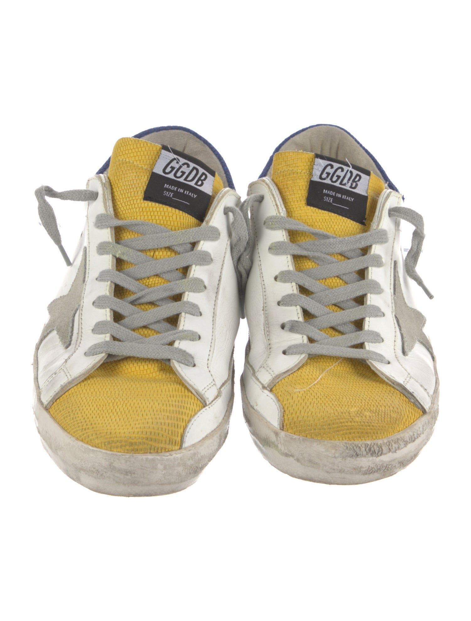 Golden Goose Leather Colorblock Pattern Sneakers