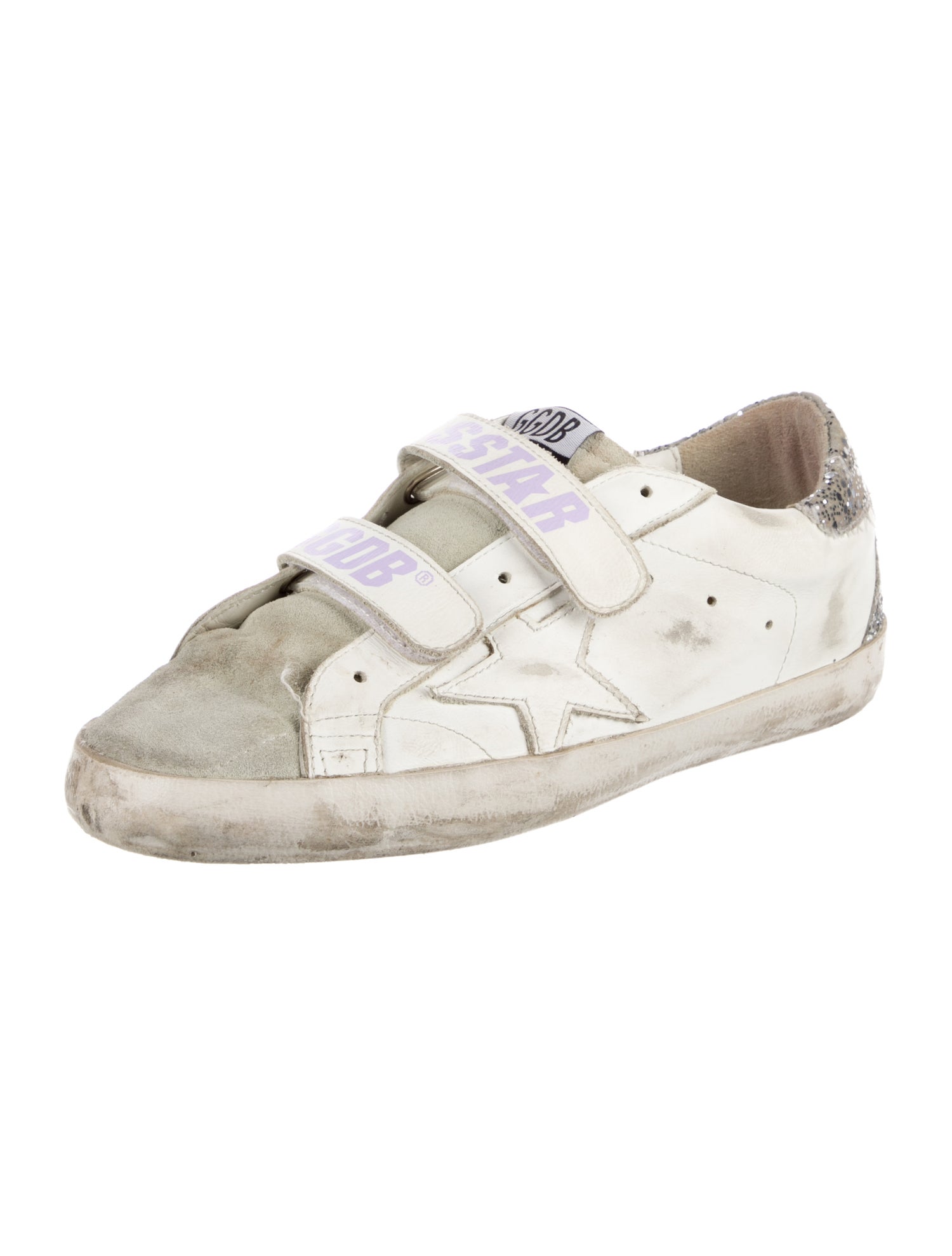 Golden Goose Leather Printed Sneakers