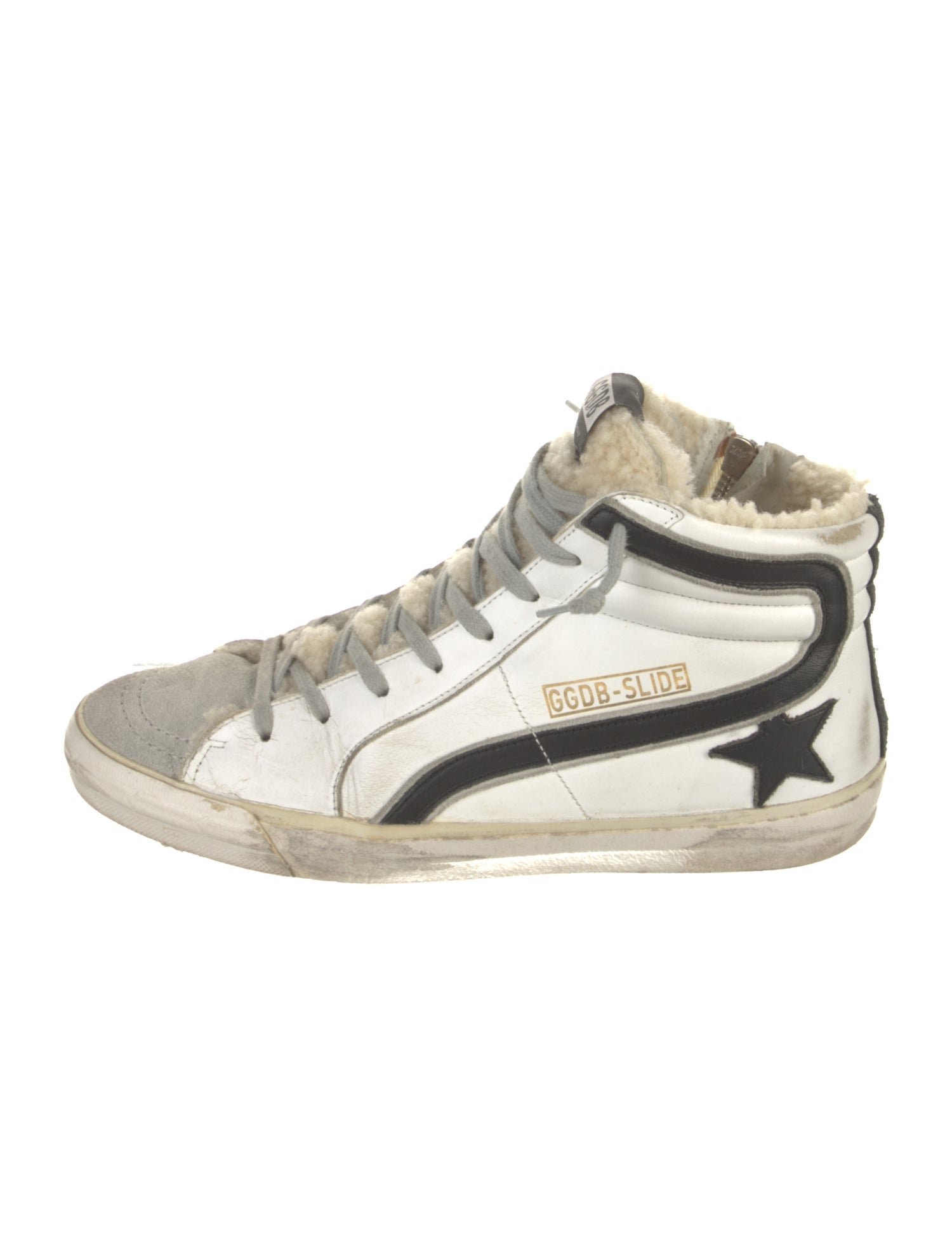 Golden Goose Leather Printed Sneakers