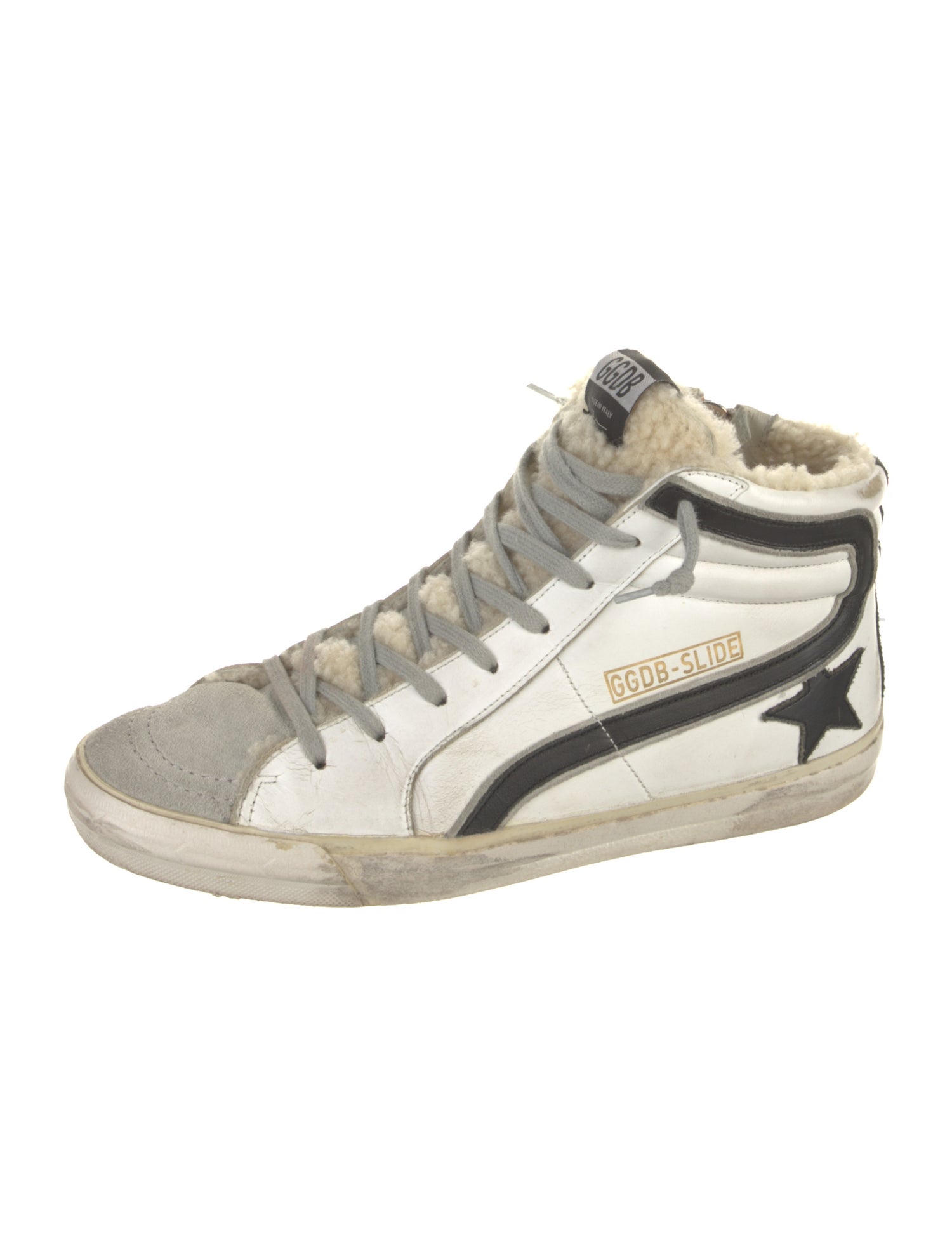 Golden Goose Leather Printed Sneakers