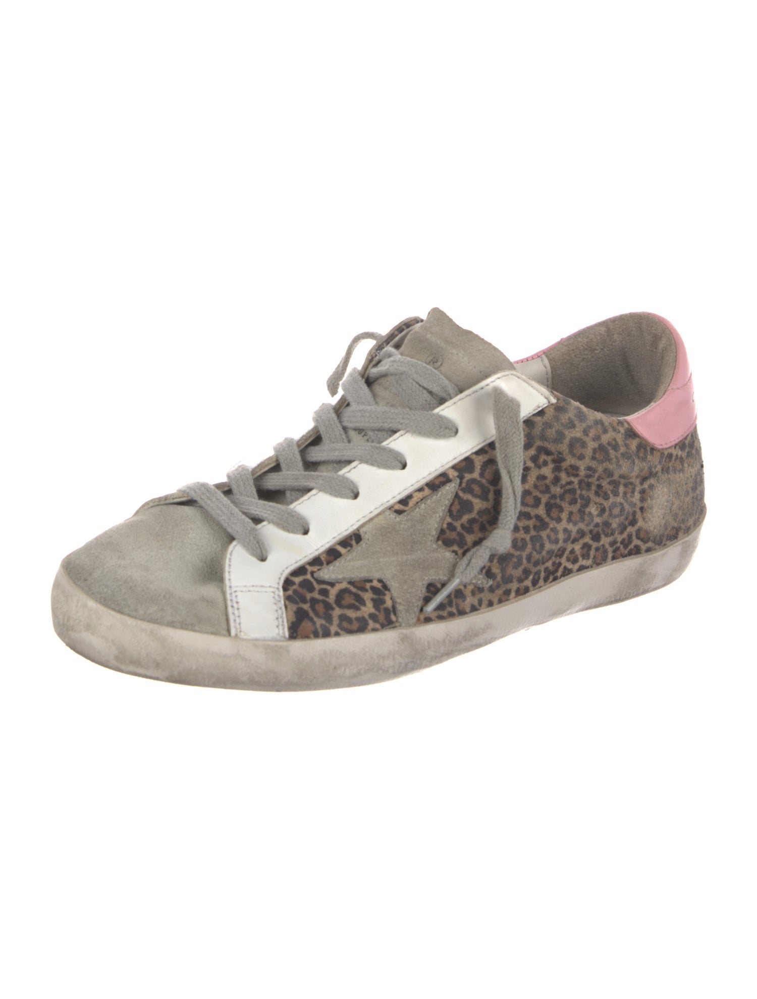 Golden Goose Suede Animal Print Sneakers