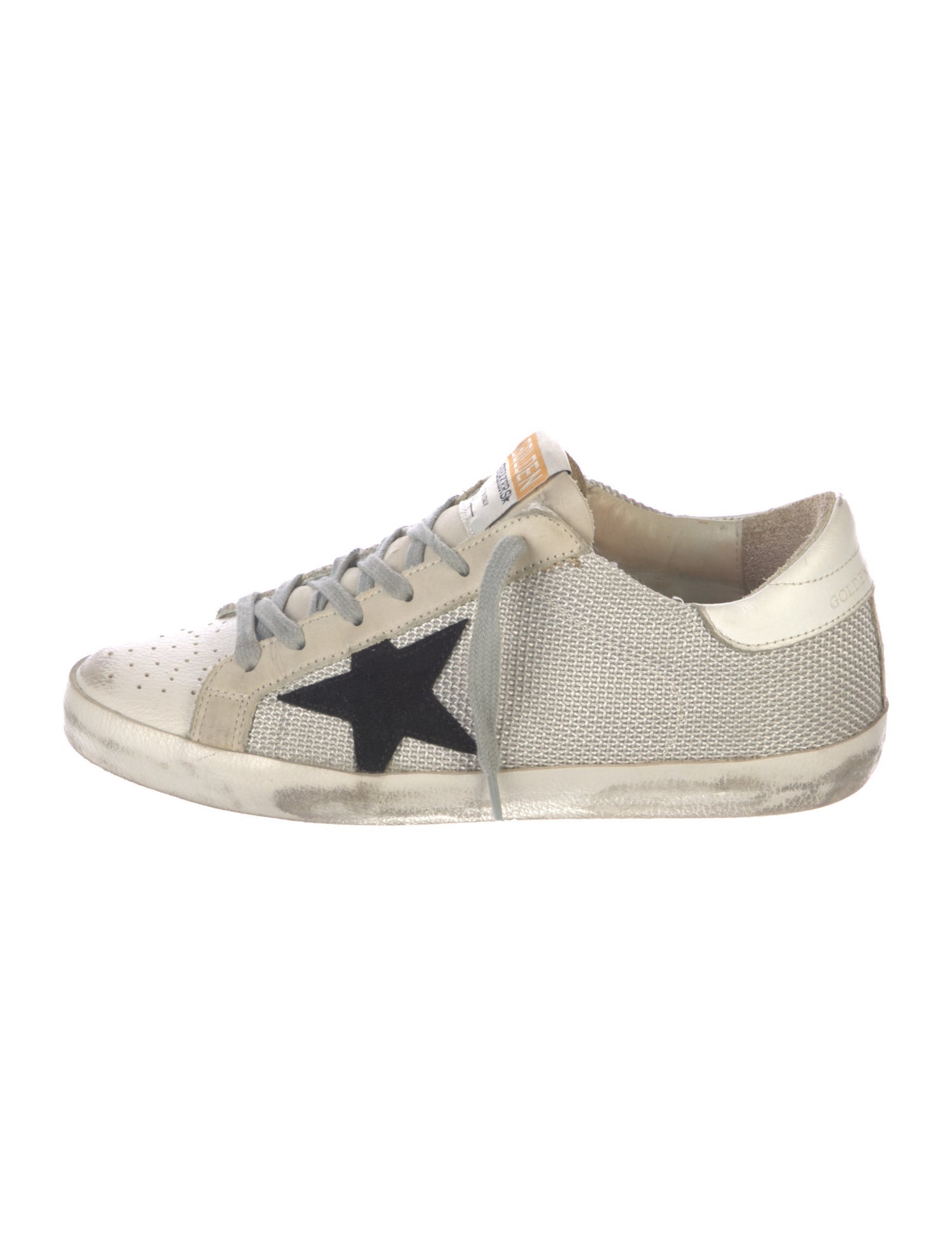 Golden Goose Leather Colorblock Pattern Sneakers