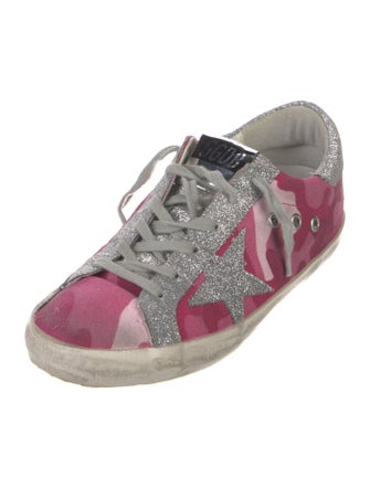Golden Goose Canvas Printed Sneakers