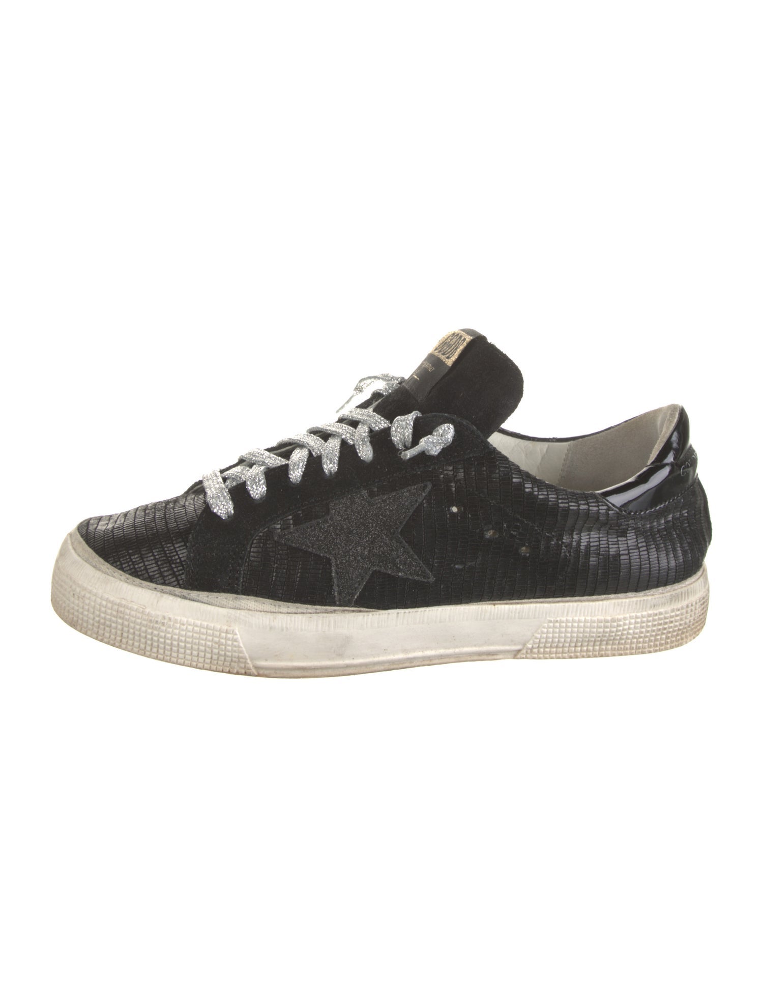 Golden Goose Leather Distressed Accents Sneakers