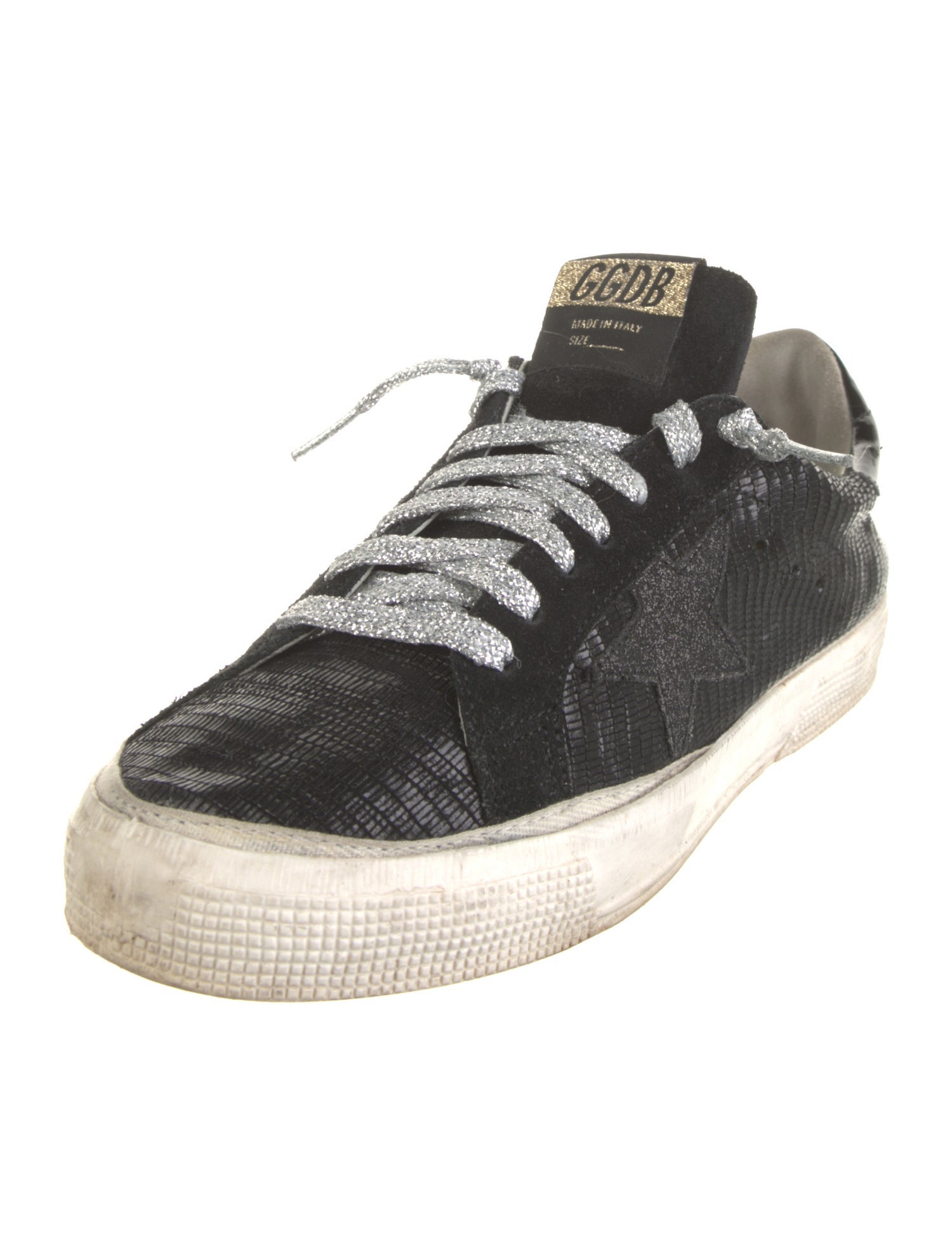 Golden Goose Leather Distressed Accents Sneakers