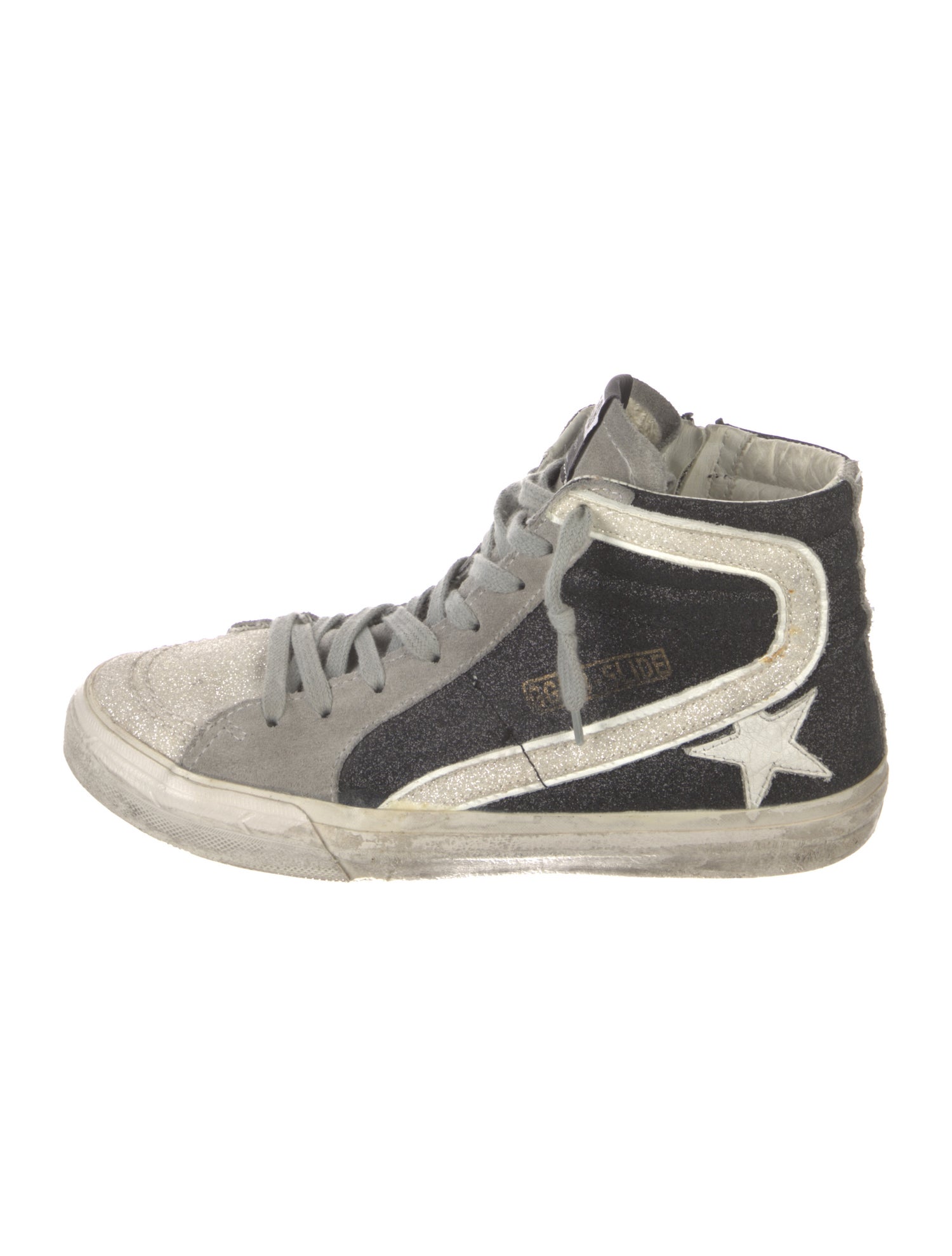 Golden Goose Glitter Colorblock Pattern Sneakers