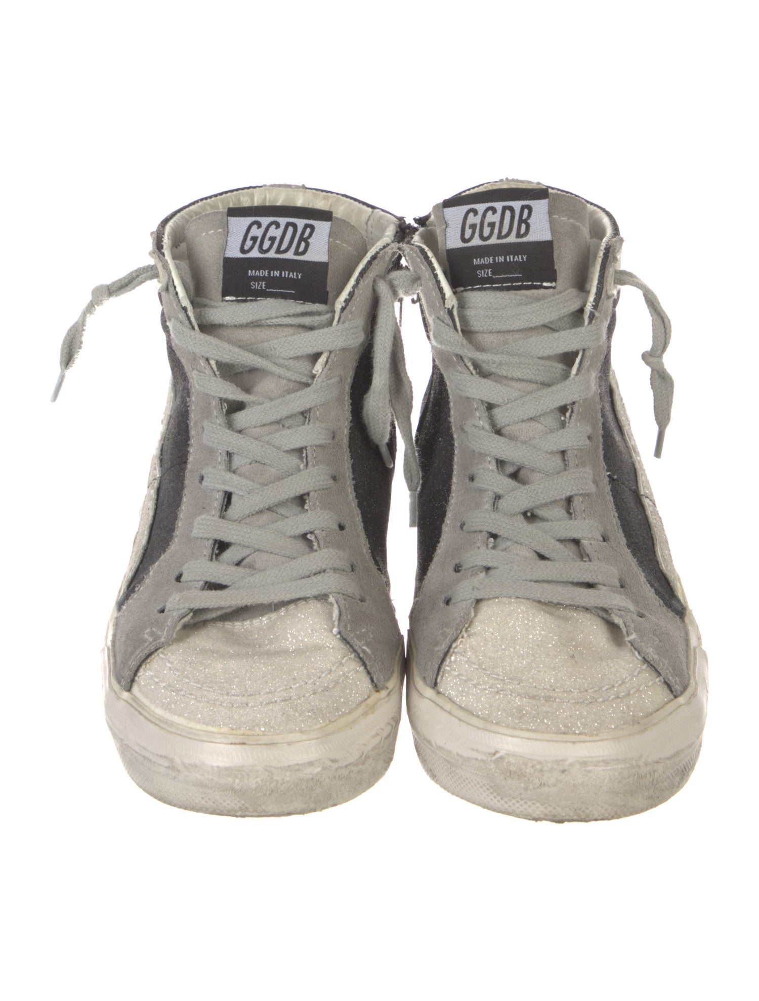 Golden Goose Glitter Colorblock Pattern Sneakers
