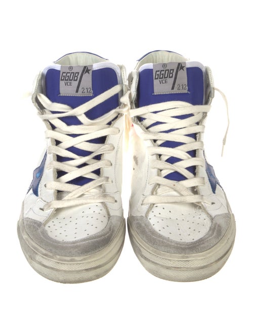 Golden Goose Leather Colorblock Pattern Sneakers
