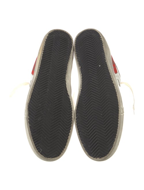 Golden Goose Leather Colorblock Pattern Sneakers