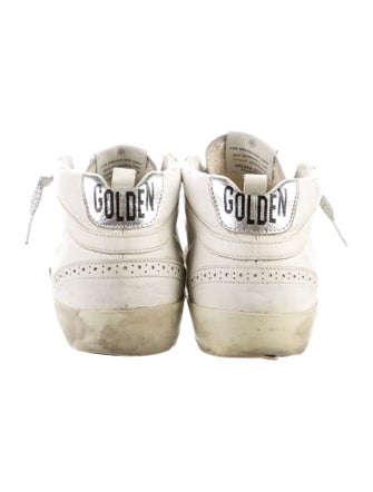 Golden Goose Leather Graphic Print Sneakers