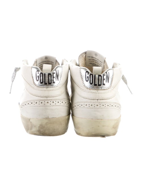 Golden Goose Leather Graphic Print Sneakers