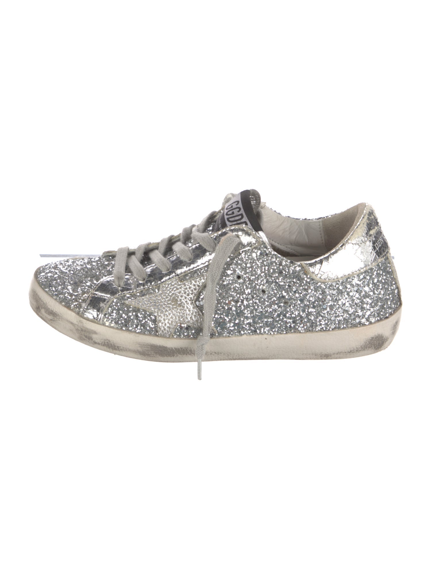 Golden Goose Glitter Animal Print Sneakers