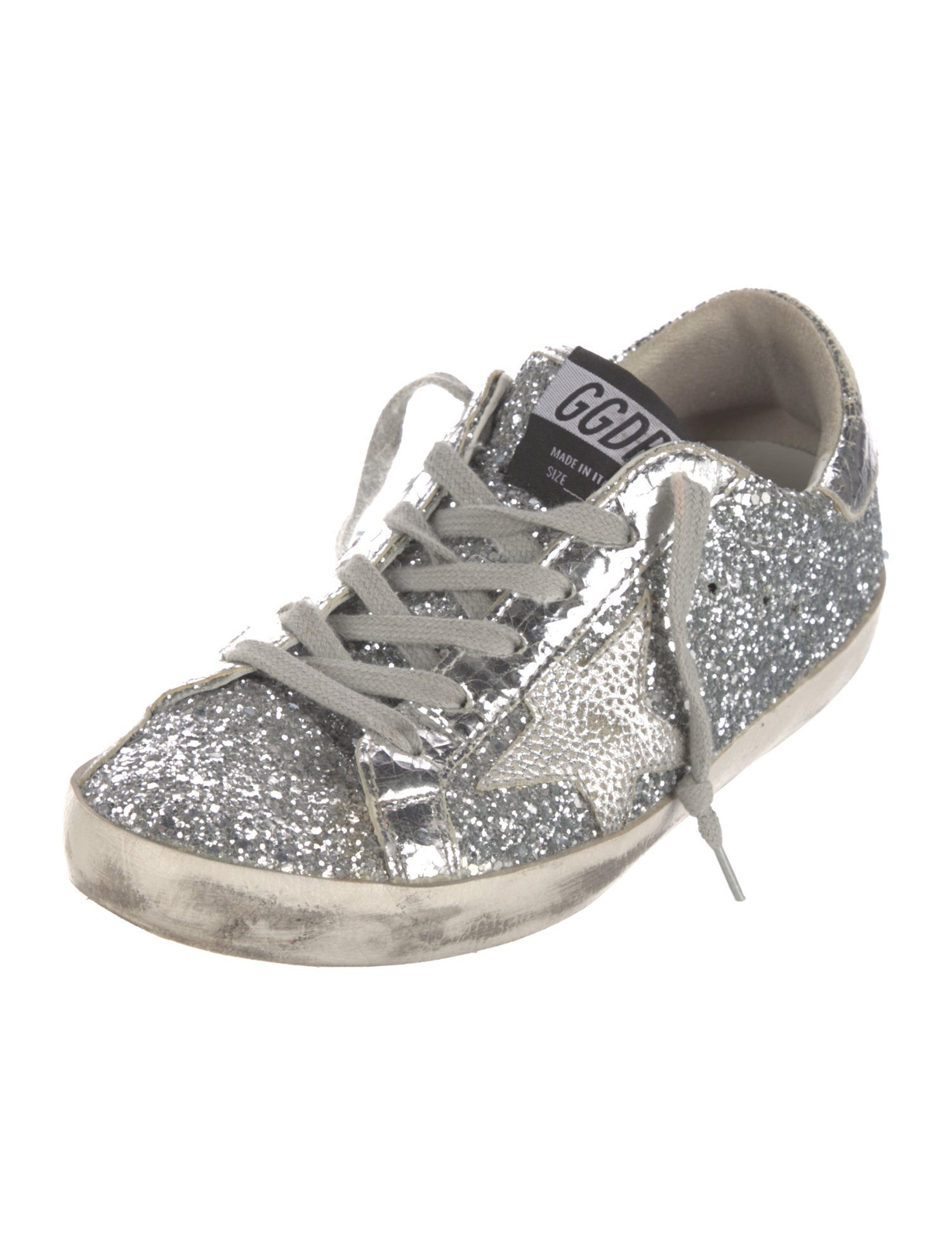 Golden Goose Glitter Animal Print Sneakers