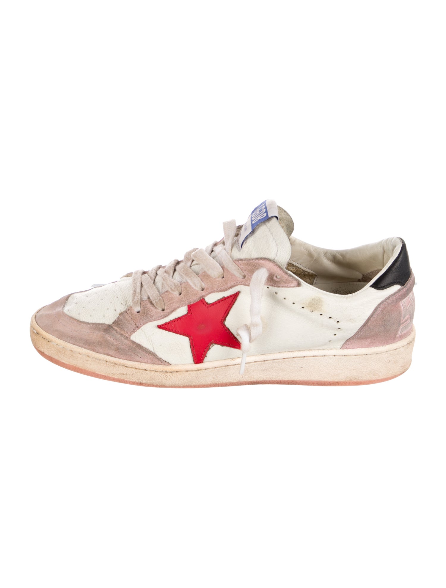 Golden Goose Leather Colorblock Pattern Sneakers