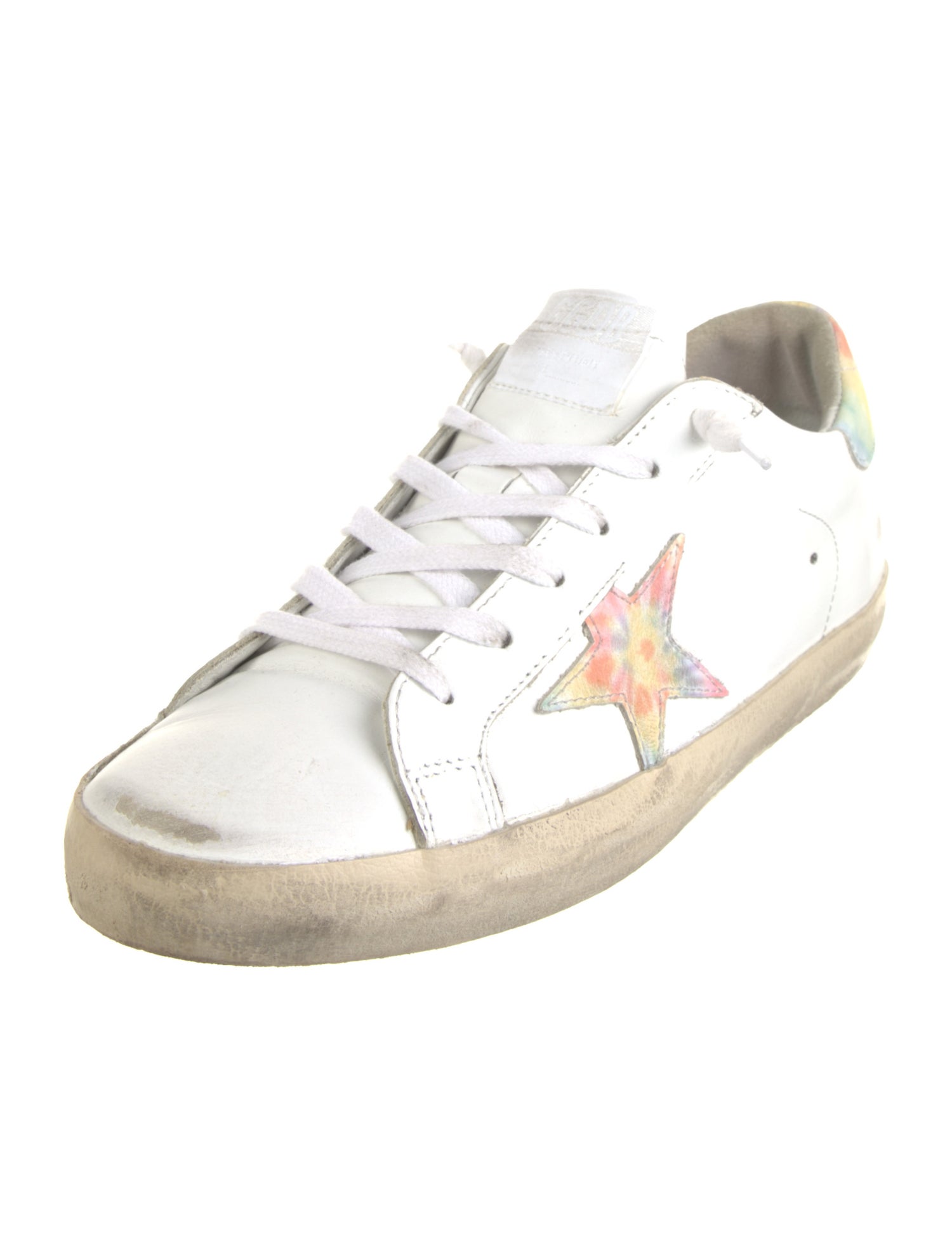 Golden Goose Leather Tie-Dye Print Sneakers
