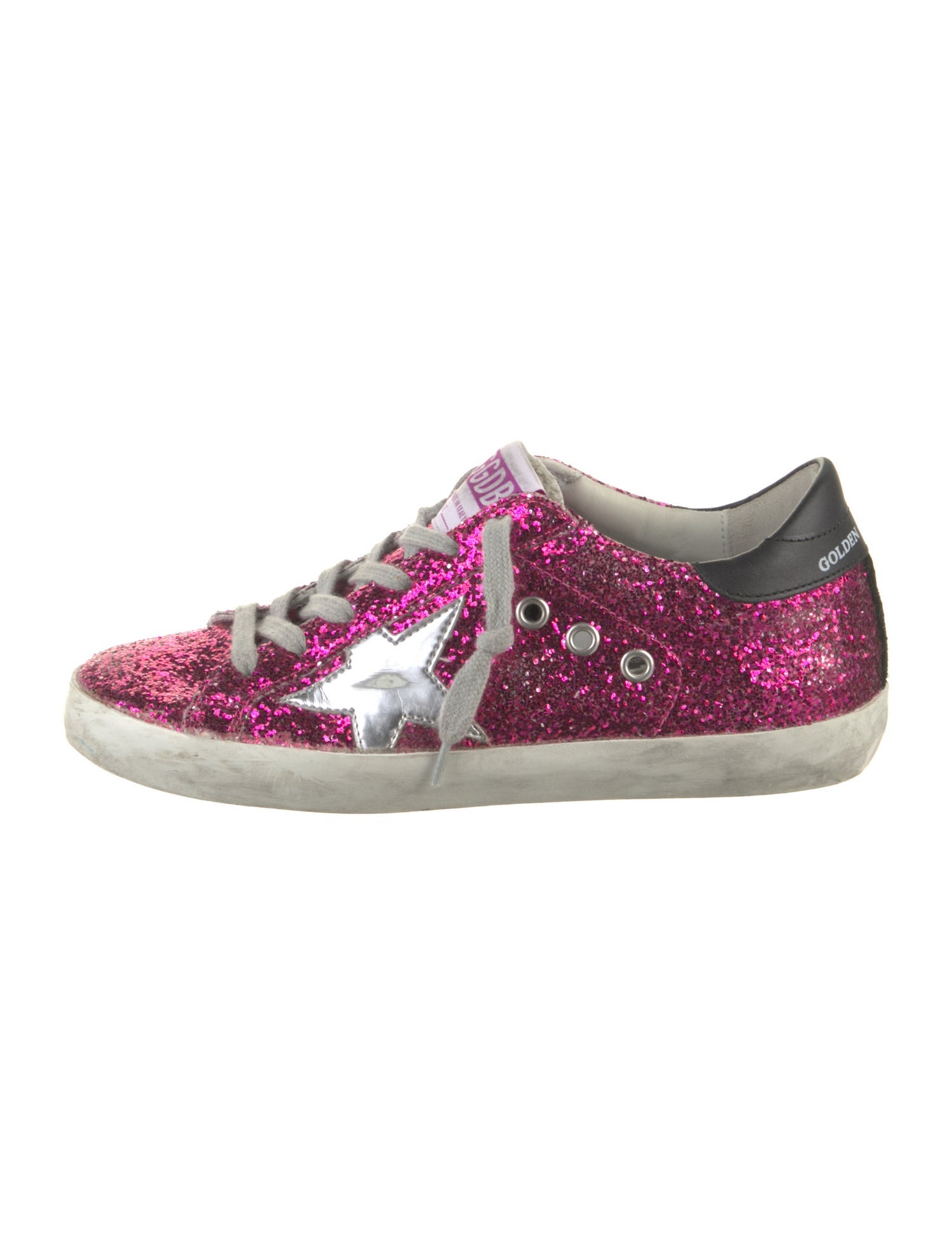 Golden Goose Glitter Colorblock Pattern Sneakers