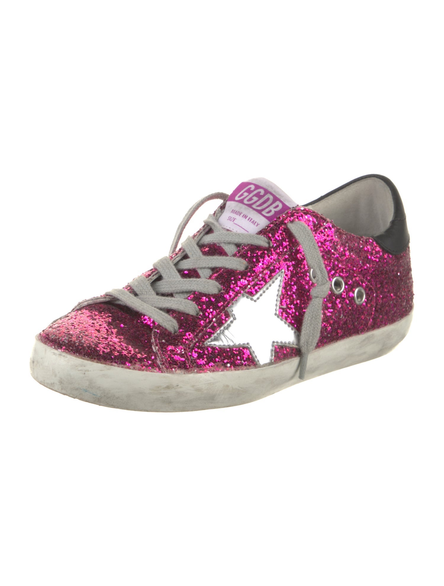 Golden Goose Glitter Colorblock Pattern Sneakers