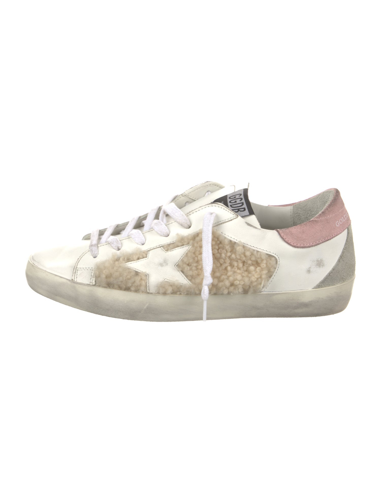 Golden Goose Leather Colorblock Pattern Sneakers