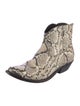 Golden Goose Leather Animal Print Western Boots