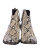 Golden Goose Leather Animal Print Western Boots