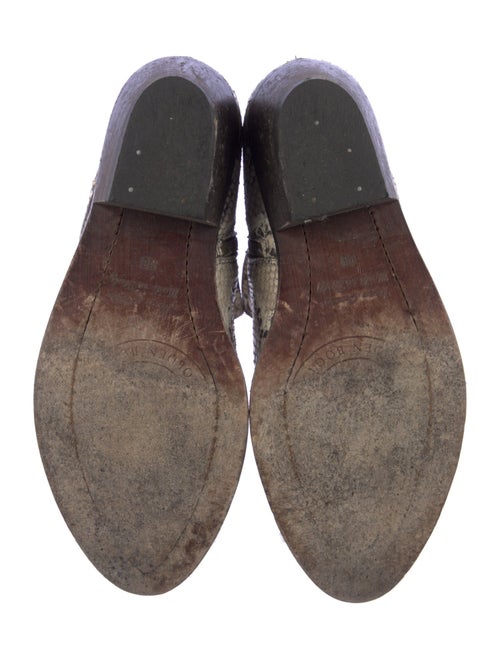 Golden Goose Leather Animal Print Western Boots