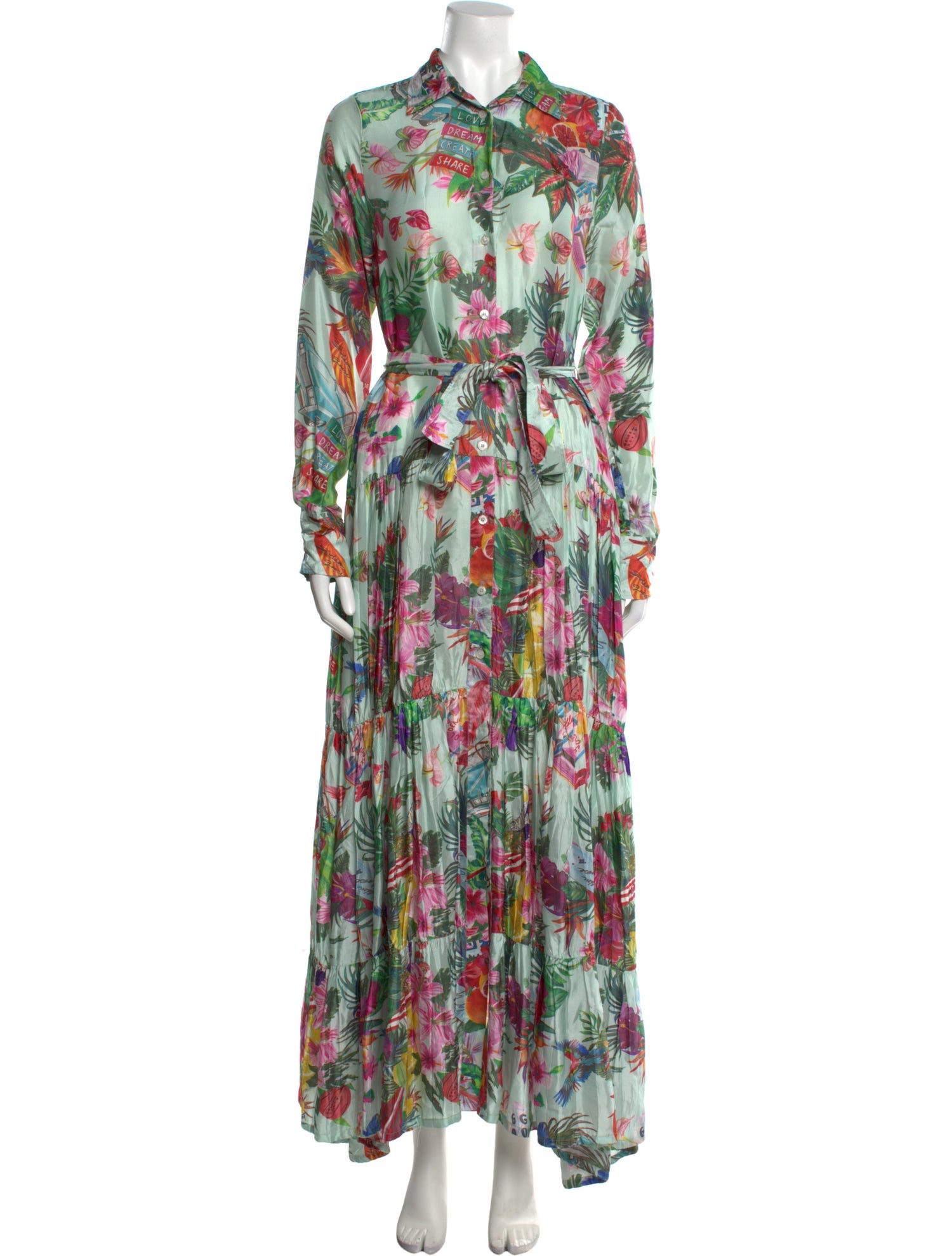 Golden Goose Floral Print Long Dress