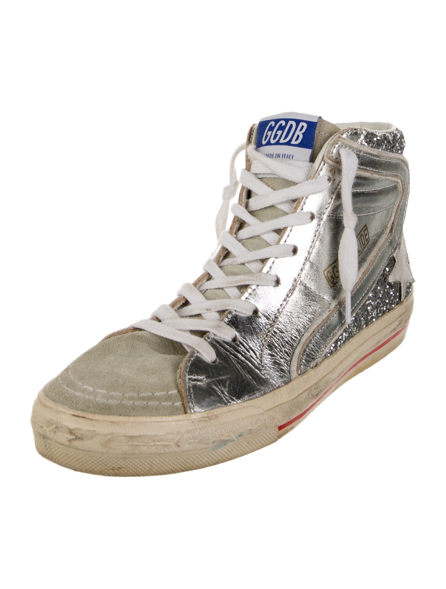 Golden Goose Glitter Printed Sneakers
