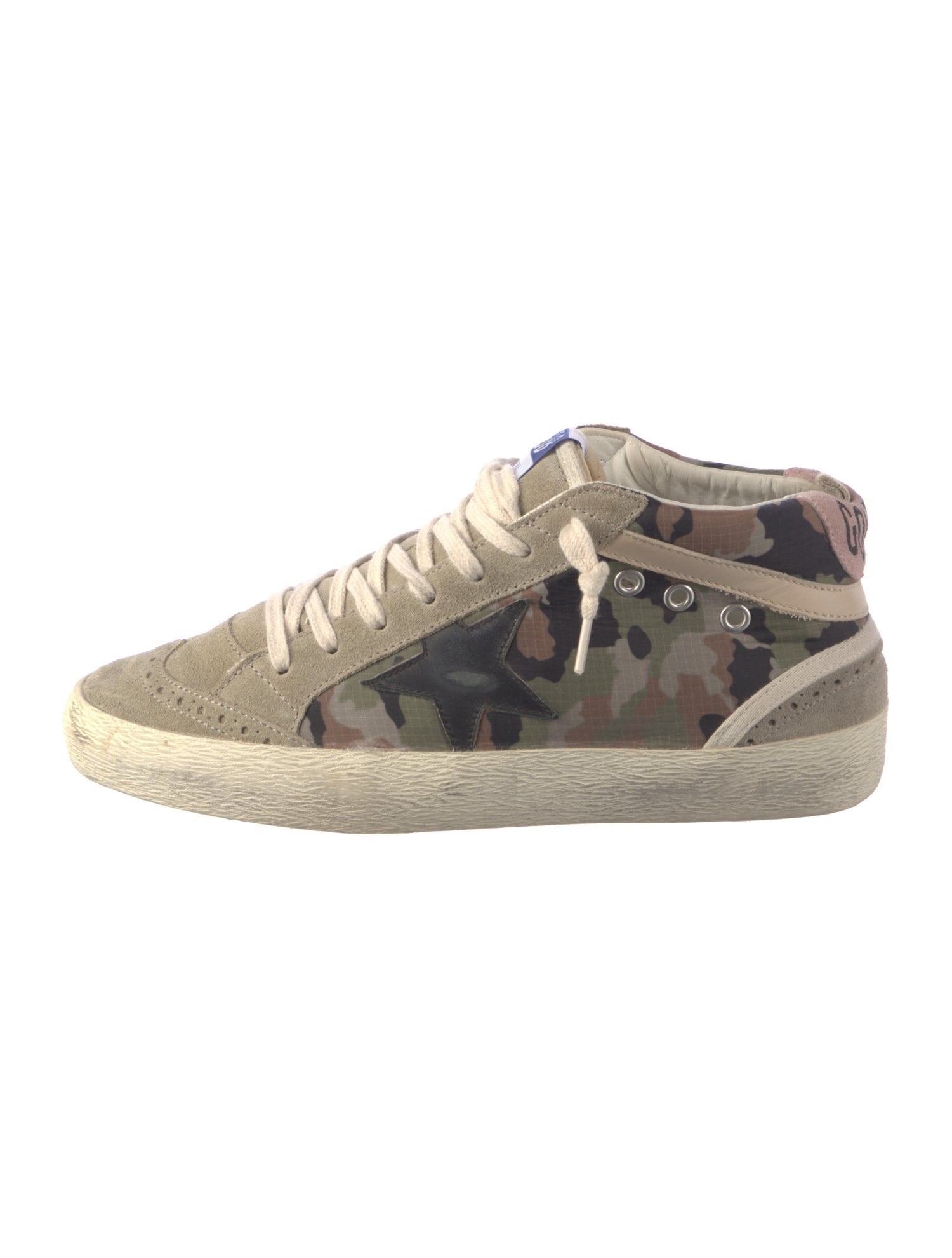 Golden Goose Printed Distressed Accents Sneakers