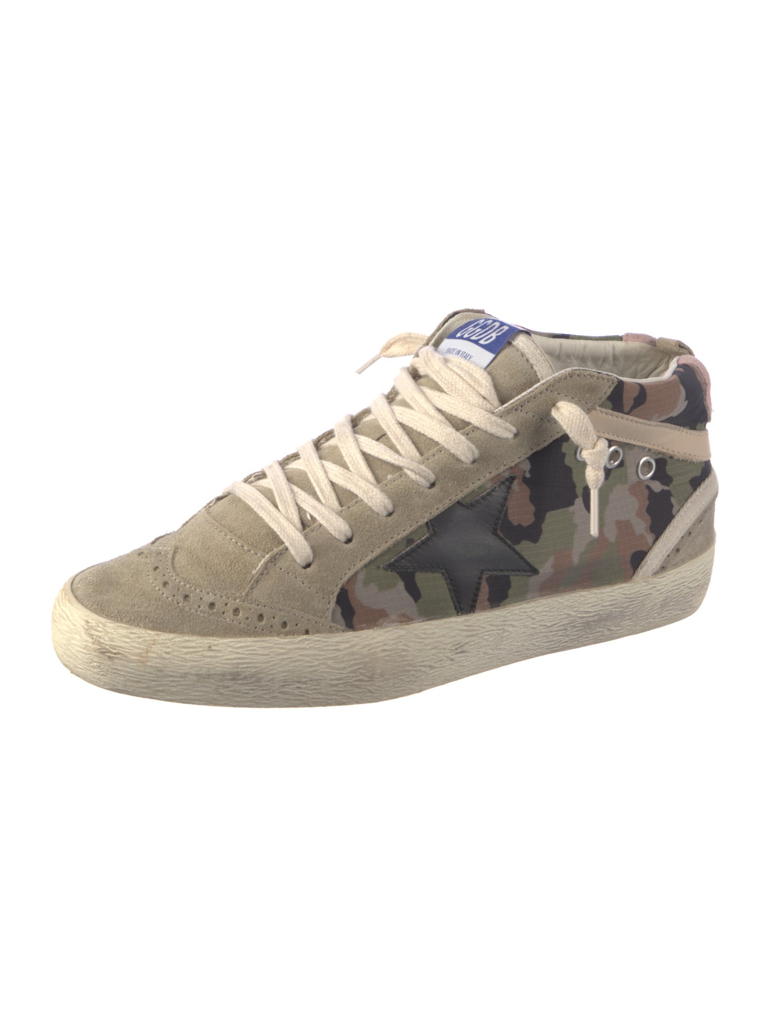 Golden Goose Printed Distressed Accents Sneakers