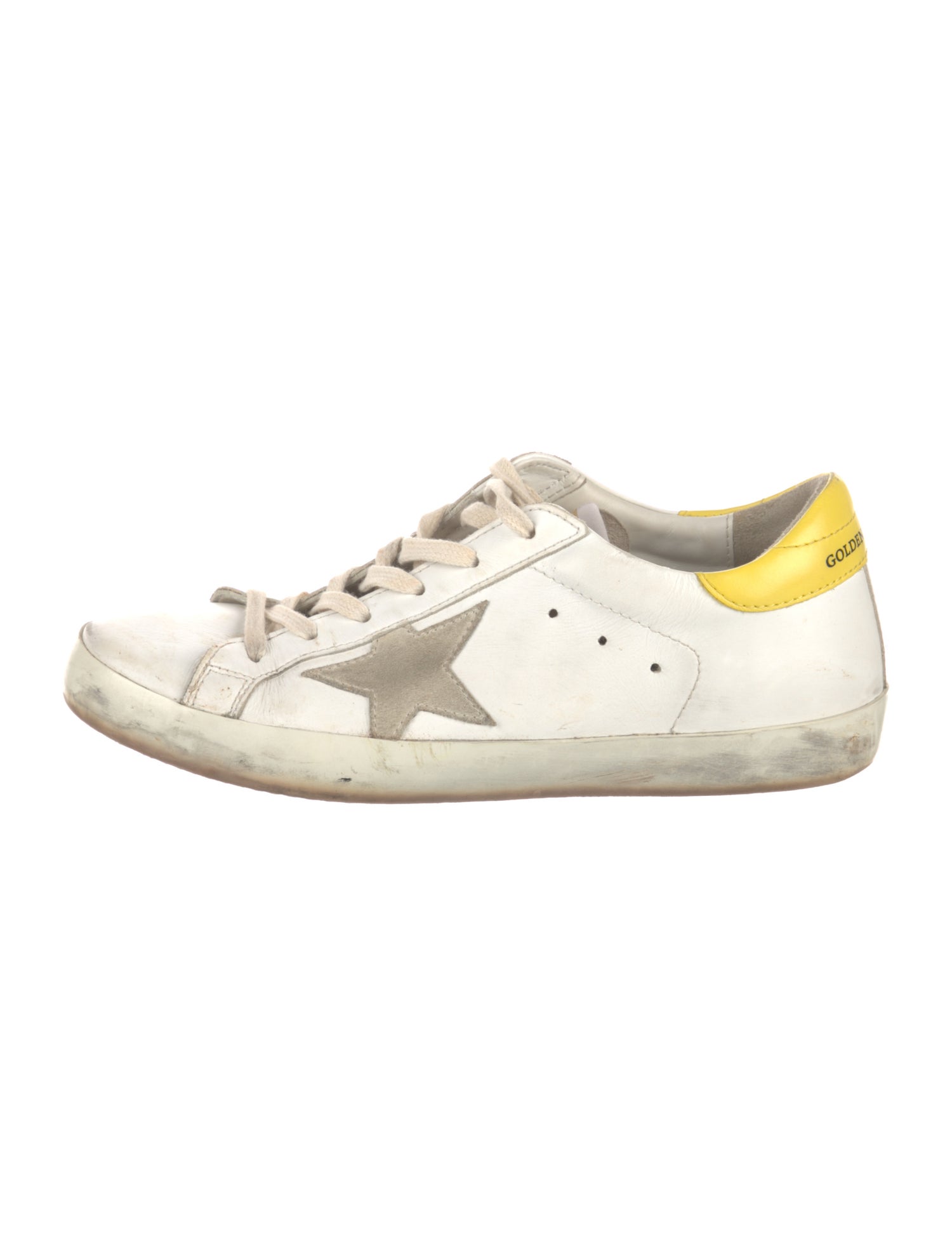 Golden Goose Leather Printed Sneakers