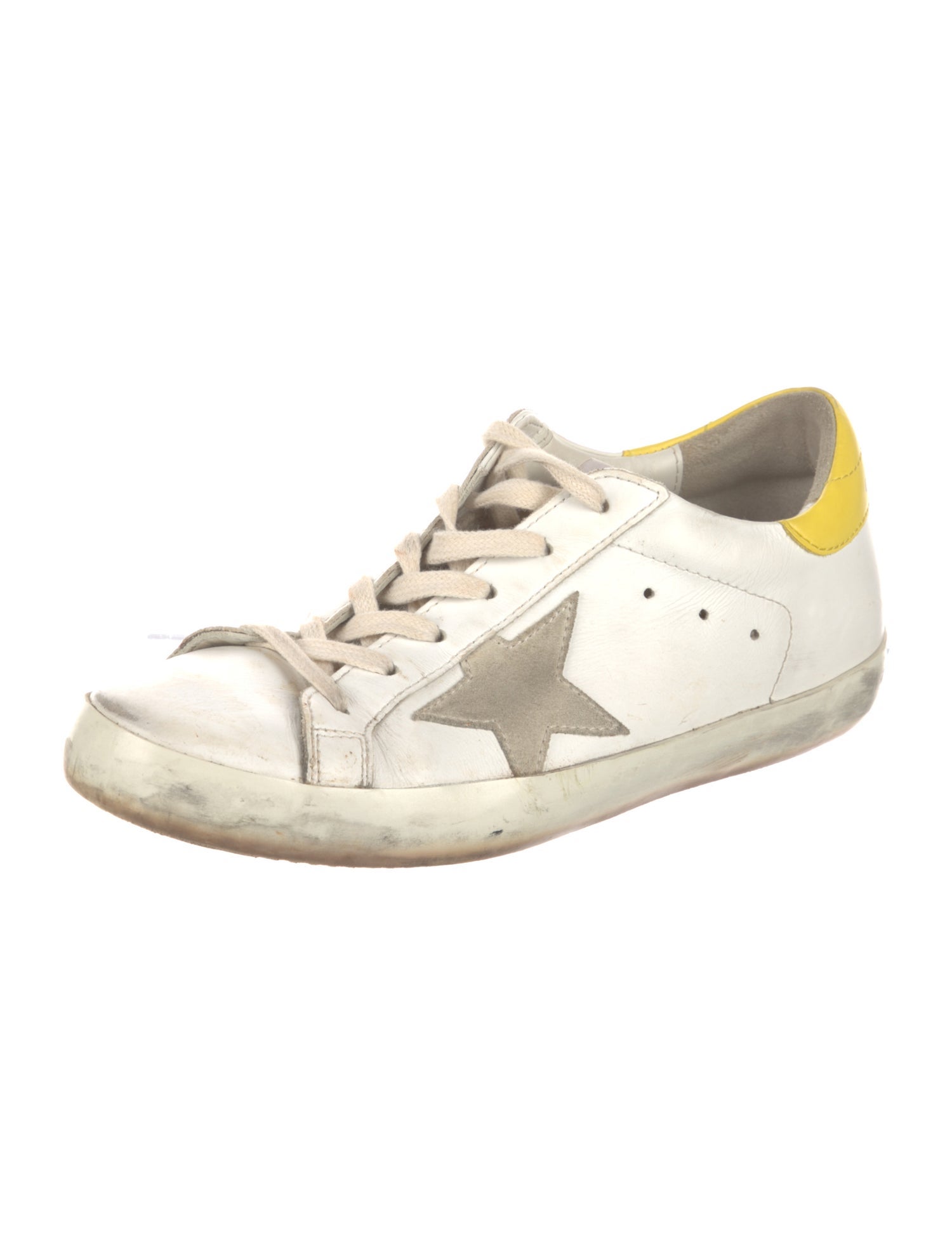 Golden Goose Leather Printed Sneakers