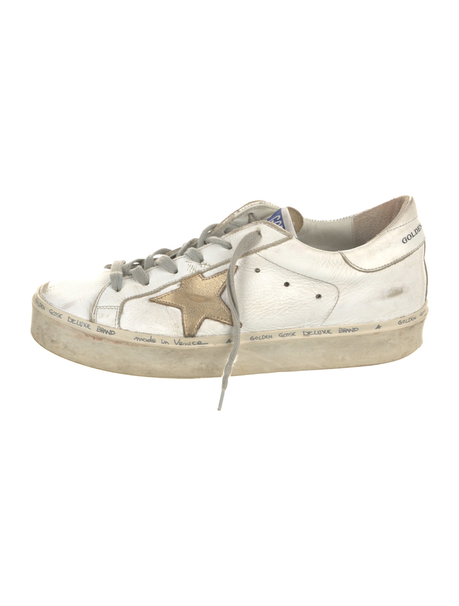 Golden Goose Leather Distressed Accents Sneakers