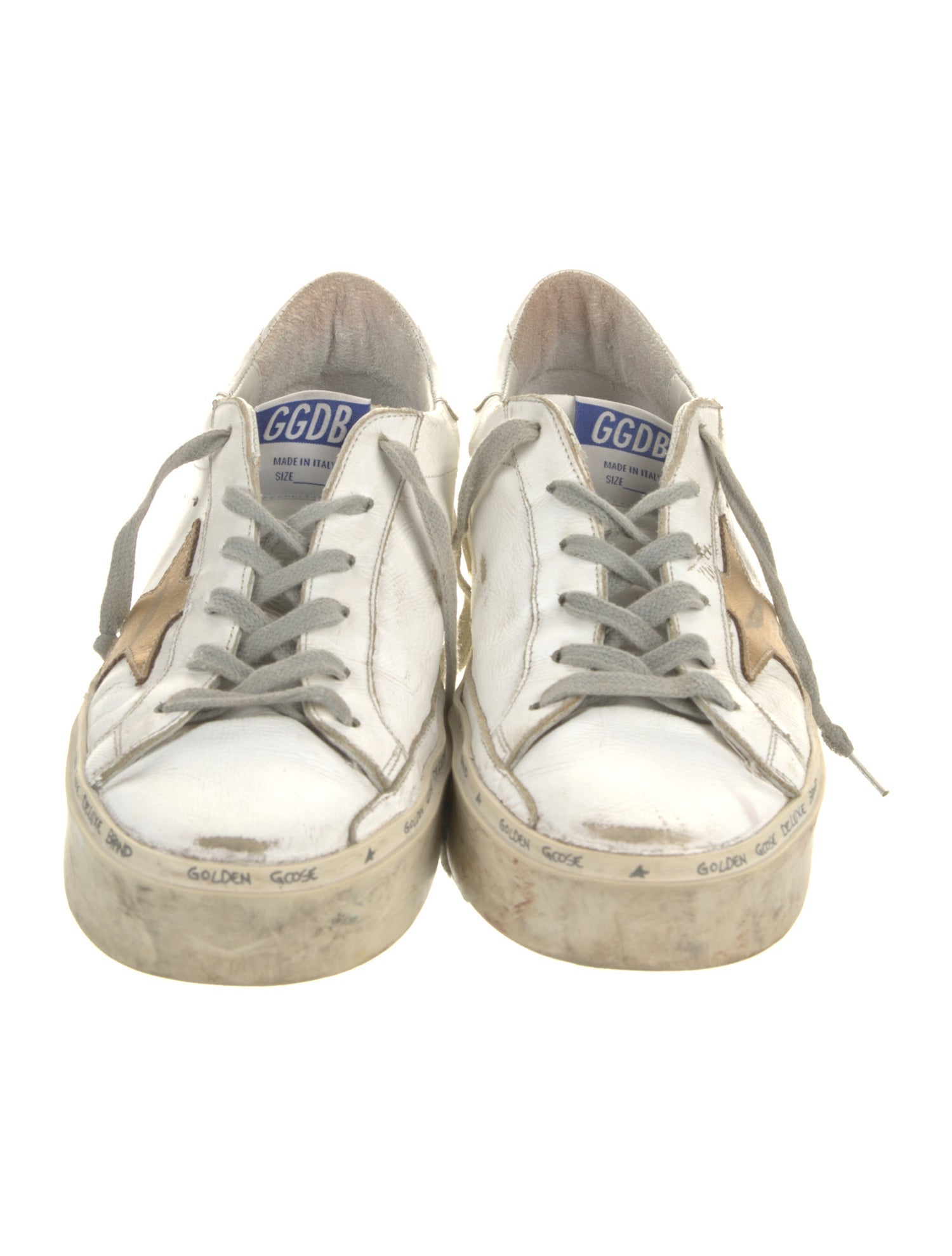 Golden Goose Leather Distressed Accents Sneakers