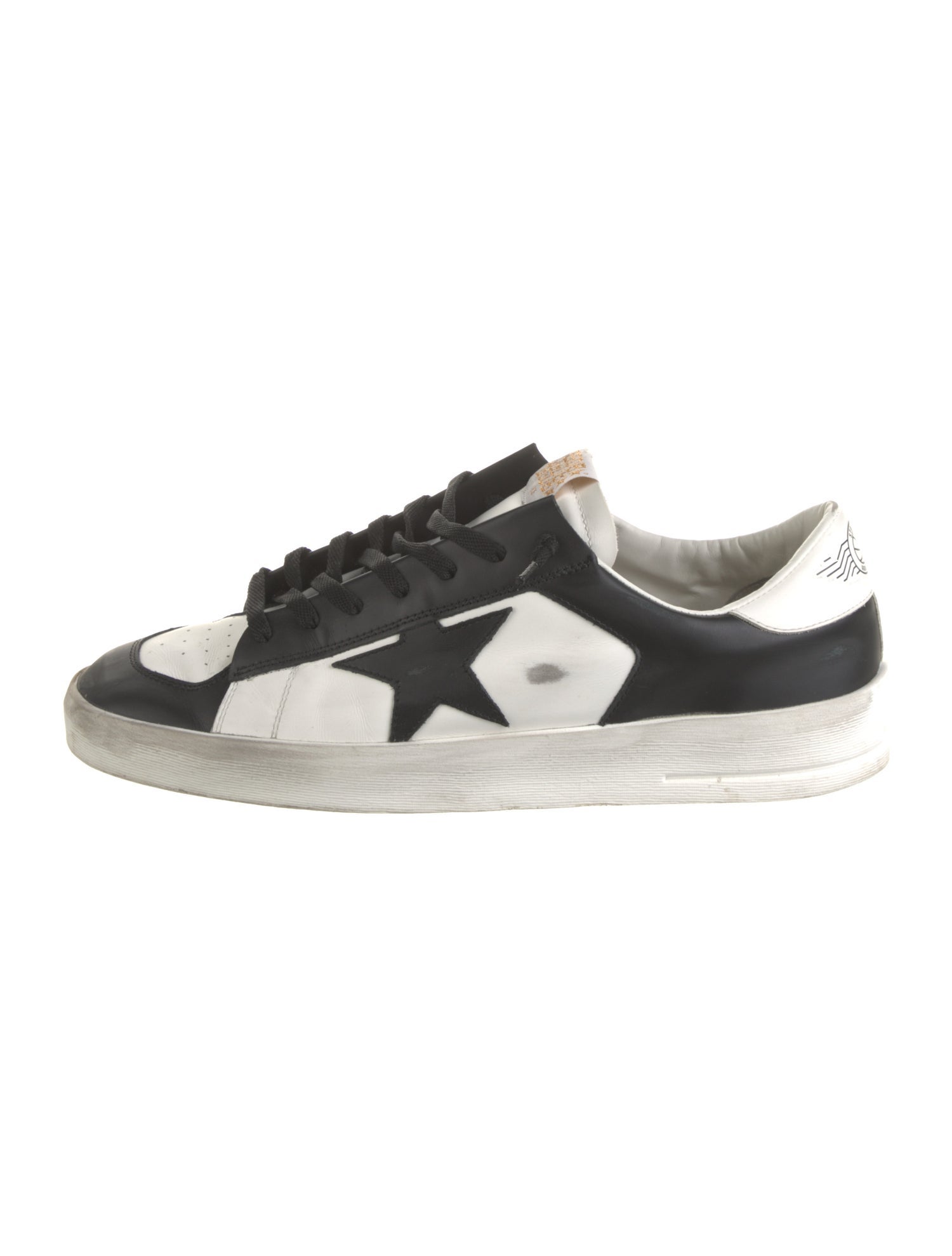 Golden Goose Leather Colorblock Pattern Sneakers